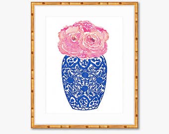 Chinoiserie Chic -- Prep Avenue Print Collection -- Watercolor Print -- Home Decor