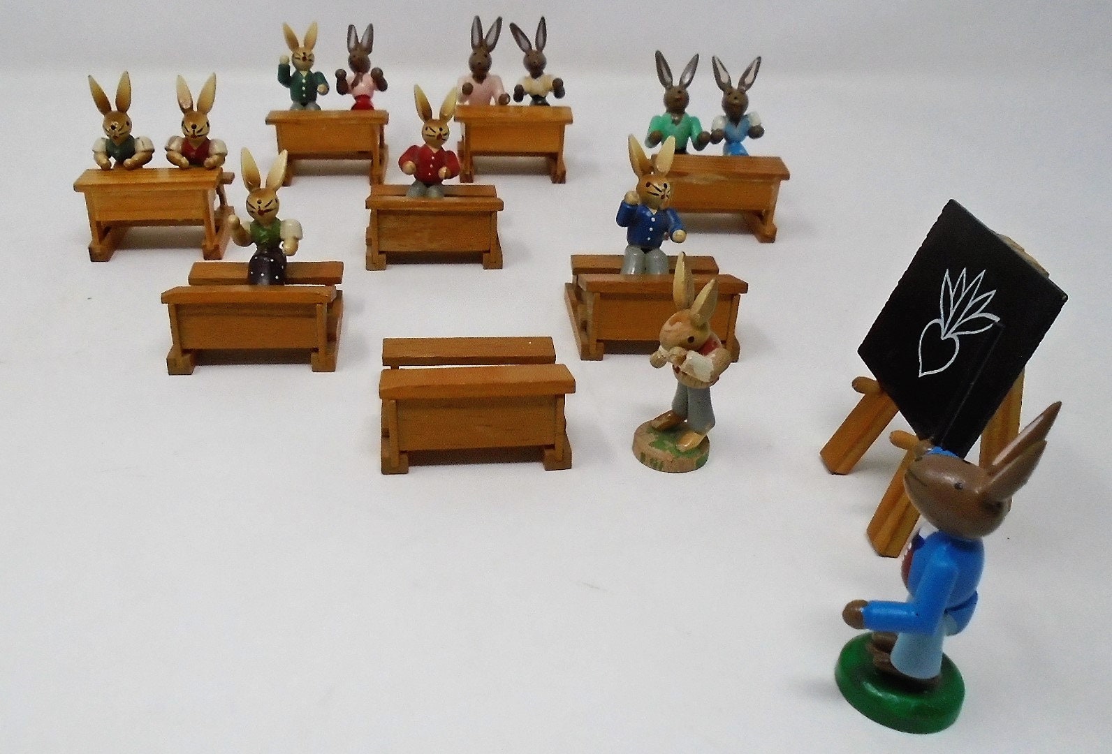 German Wooden Easter Bunnies from the Erzgebirge A German Girl in America