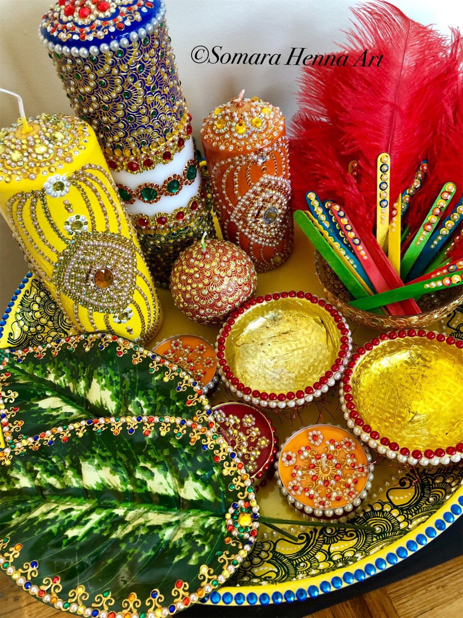 Buy Mehndi/henna/haldi Rasam Thaal Online in India - Etsy