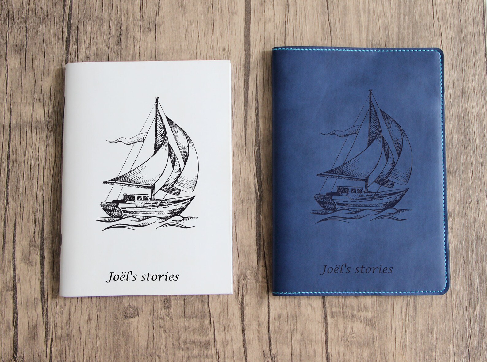 Sailing Boat Custom Illustration Journal Cover With Refill - Etsy