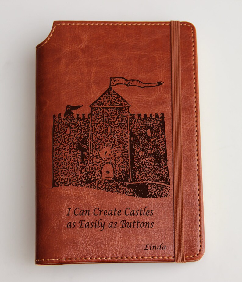 Custom Made Castle Journal From Photo Laser Engraved Journal Etsy UK
