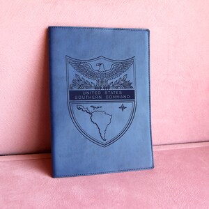 Custom US South Commandment  journal cover Order, laser engraved leather bound custom refillable journal