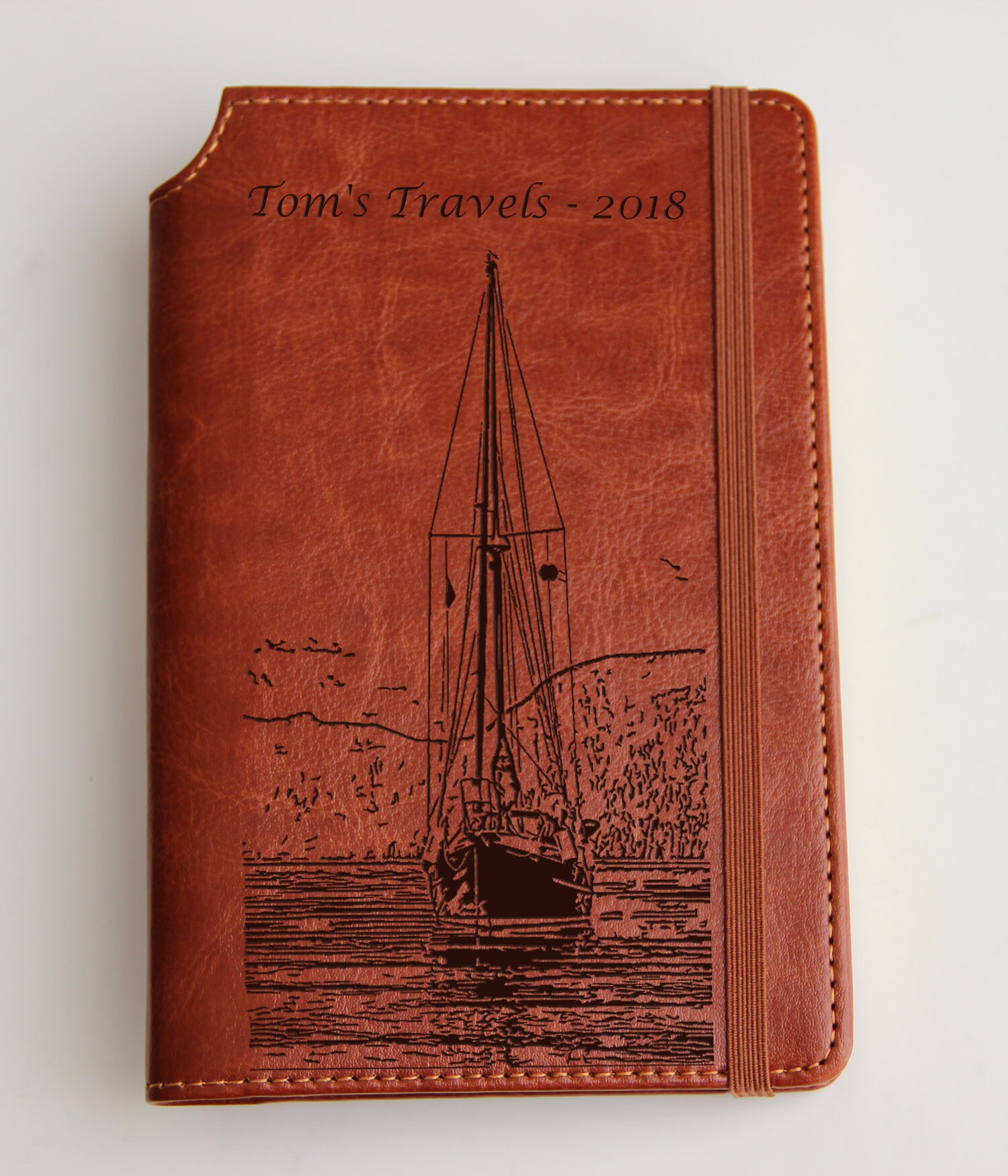 Custom Made Sailing Boat Journal from your photos laser Etsy