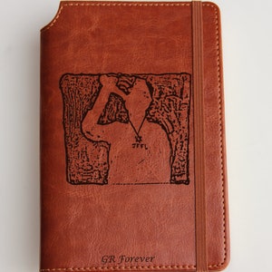 Grabado de retrato o pareja a partir de su foto. El mejor regalo para su hija, amigos, mamá, papá: cuaderno de bocetos encuadernado en cuero, diario de viaje.