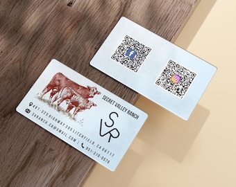 Custom Ranch Business Cards | Rustic 350gsm Matte Finish