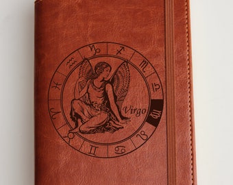 Virgo Journal Zodiac Sign Horocope Laser Engraved A Cool Gift For Your boy or girl friend