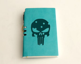 Custom punisher logo journal with pen,