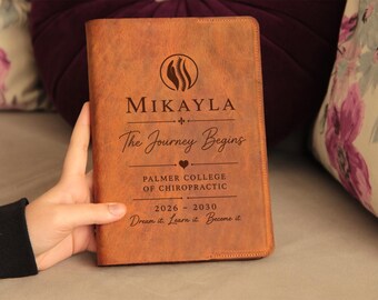 Custom Engraved A5 Genuine Crazy Horse Leather Journal, Personalized Refillable Notebook
