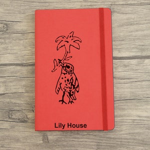 Personalized journal from your logo or sketch Best gift for your sister, brother, daughter, friends, mom, dad:
