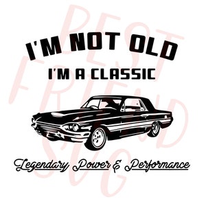 Vatertag Geschenk Svg, Papa Svg, Väter Geschenk Svg, Oldtimer Svg, geschnittene Dateien für Cricut. Ich bin nicht alt, ich bin ein klassischer Svg-Png-Dxf-Shirt-Dateien