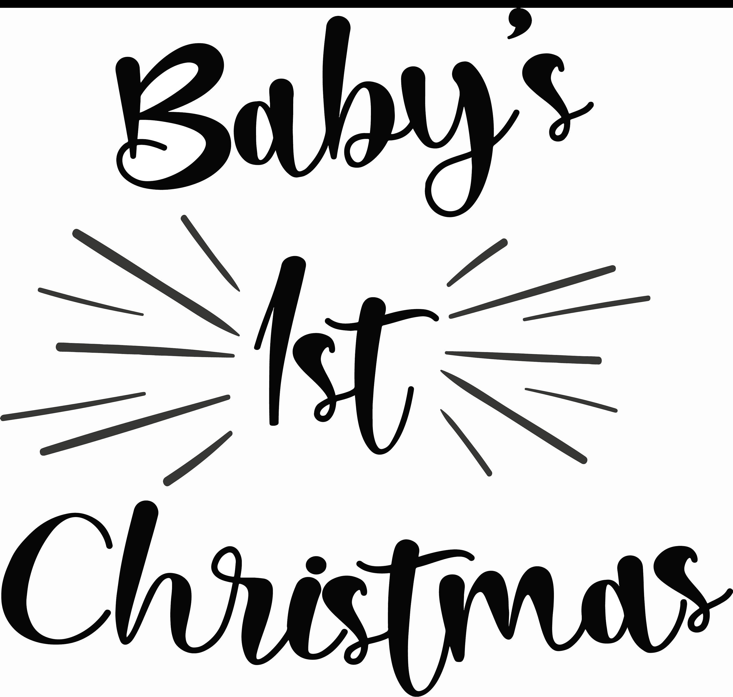 Baby's first Christmas SVG Baby svg dxf First svg Baby | Etsy