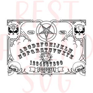 Ouija Board SVG, Ouija Spirit Board Design, Spirit board svg, Ouija SVG, Ouija Game svg, Cut file, Vector, Digital file