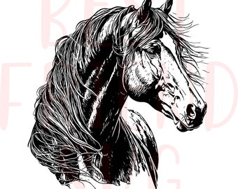 Beautiful horse svg file for cricut and silhouette, Horse SVG, Horse head svg, Horse svg eps dxf png instant download, Mustang, horse sport