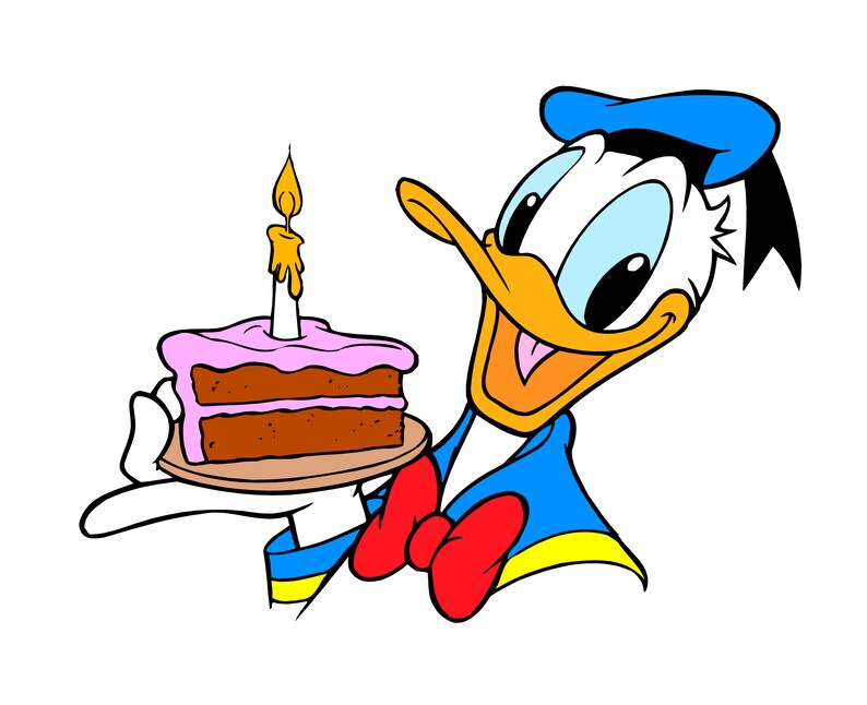 Donald Duck Svg Disney Cartoon Donald Duck Birthday Logo - Etsy