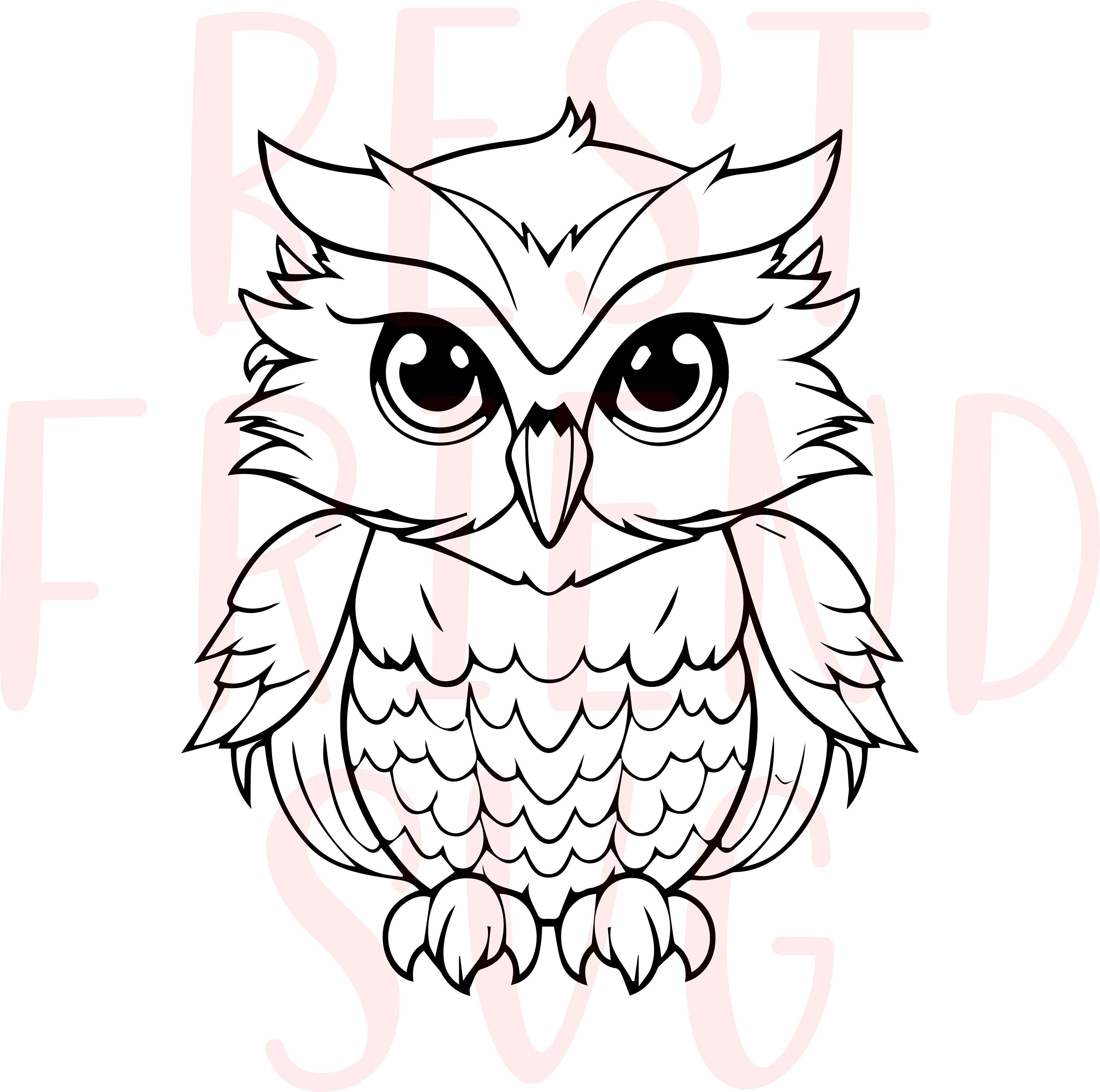 Beautiful Owl svg file for cricut and silhouette, Owl SVG, Owl head svg, Owl svg eps dxf png instant