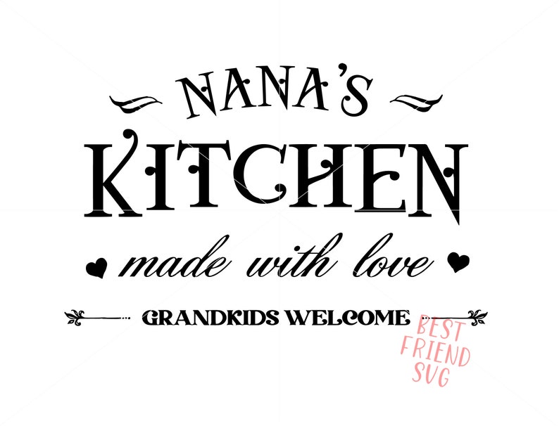 Download Grandmas Quotes Svg Png Eps Dxf Nanas Kitchen Sign Svg Printable Vector Image Cut File For Cricut And Silhouette Digital Art Collectibles Commentfer Fr