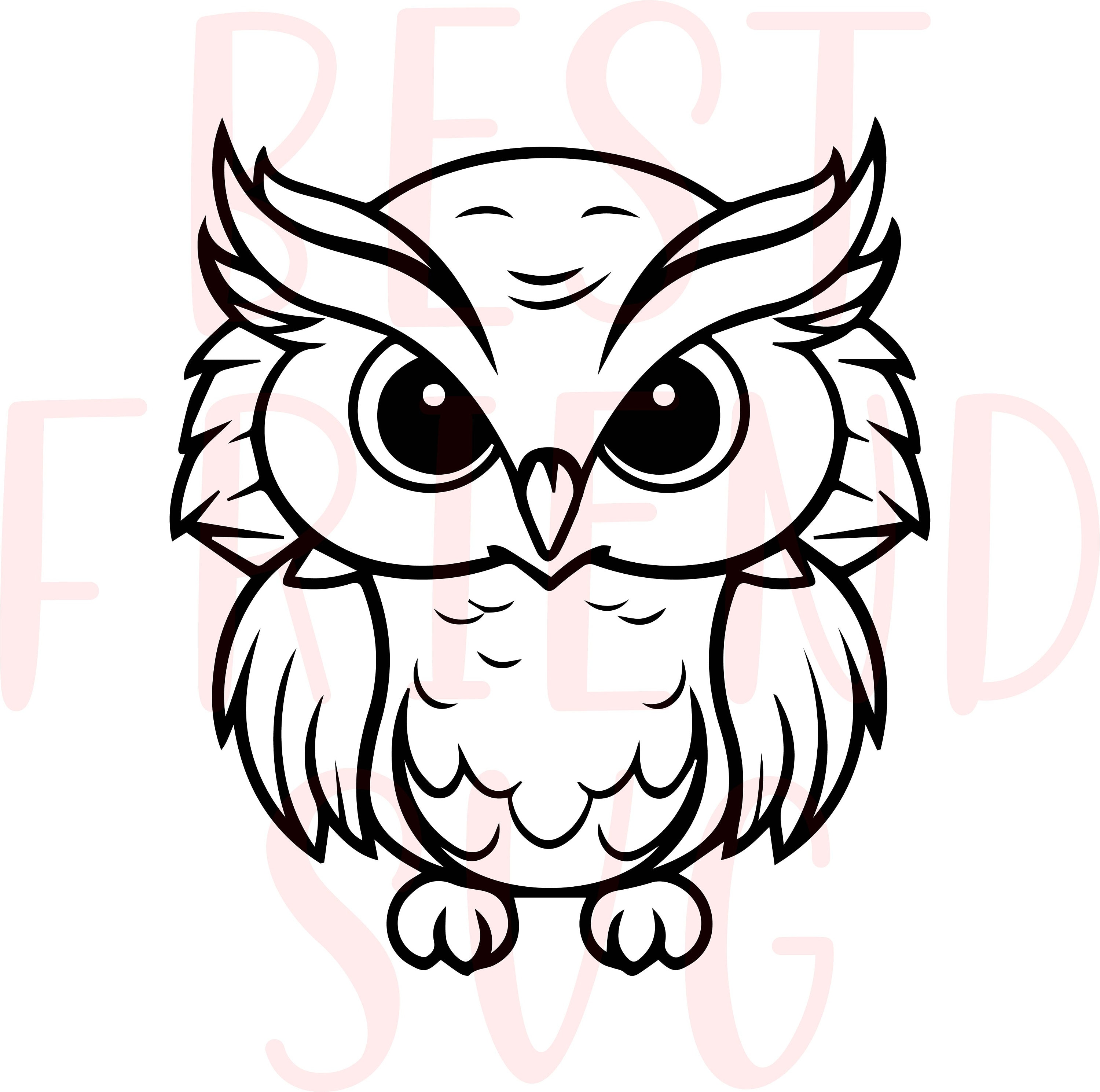 Beautiful Owl svg file for cricut and silhouette, Owl SVG, Owl head svg, Owl svg eps dxf png instant