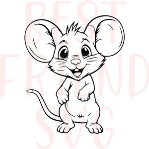 Cute mouse SVG, Sweet mouse Svg, Png, eps, dxf, silhouette, Cute mouse Clipart, Adorable Mouse Svg Files For Cricut,