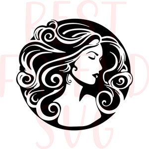 Haircut Fashion Girl Woman Silhouette SVG, Png, Eps, Dxf Hair Salon Stylist Beauty Hairdresser Svg, Graphics Logo Digital Clip Art