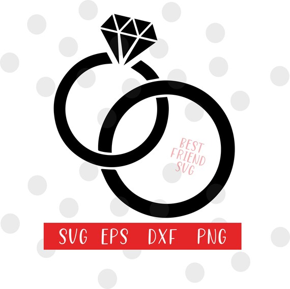 Wedding Rings Diamond Vector Cricut Cut Cutting Shaped | Etsy