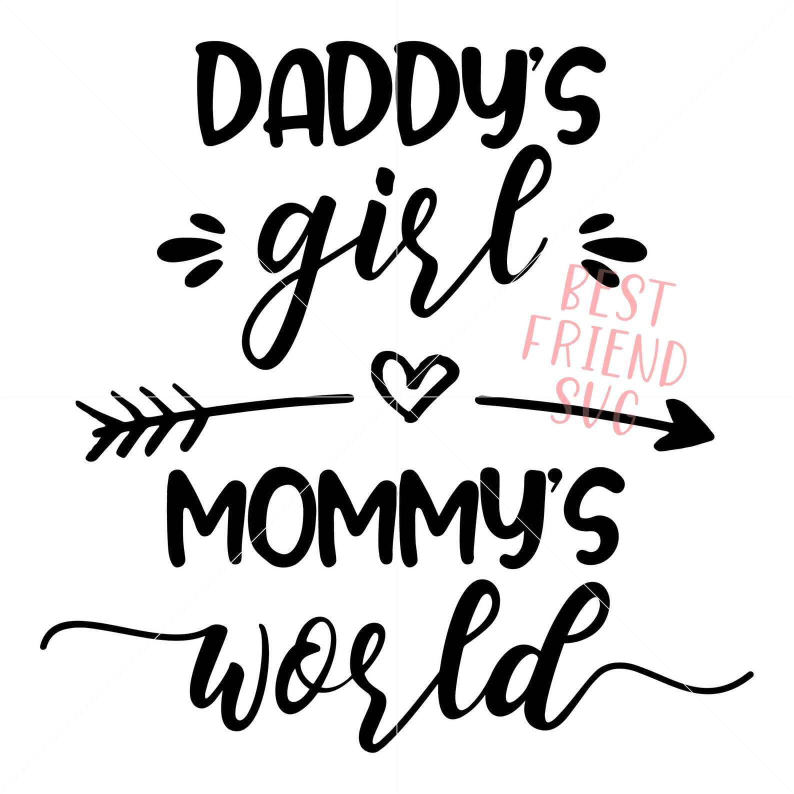 Daddy's Girl Mommy's World SVG Daddy's Little - Etsy