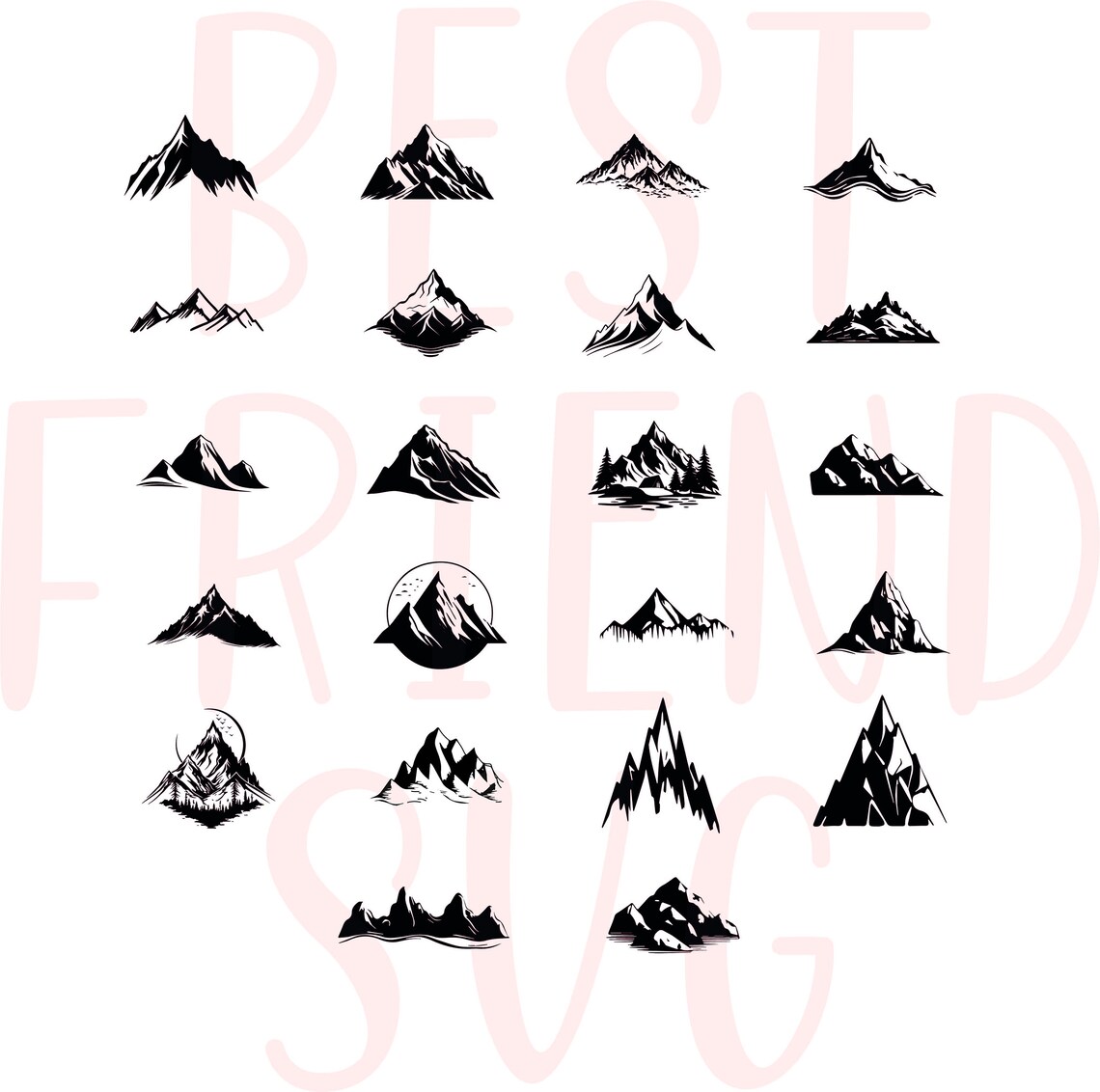 Mountains SVG Bundle Mountain Svg Eps Dxf Png Files - Etsy
