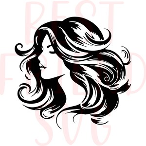 Haircut Fashion Girl Woman Silhouette SVG, Png, Eps, Dxf Hair Salon Stylist Beauty Hairdresser Svg, Graphics Logo Digital Clip Art