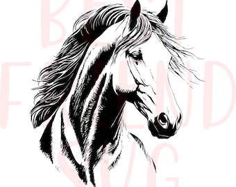 Beautiful horse svg file for cricut and silhouette, Horse SVG, Horse head svg, Horse svg eps dxf png instant download, Mustang, horse sport