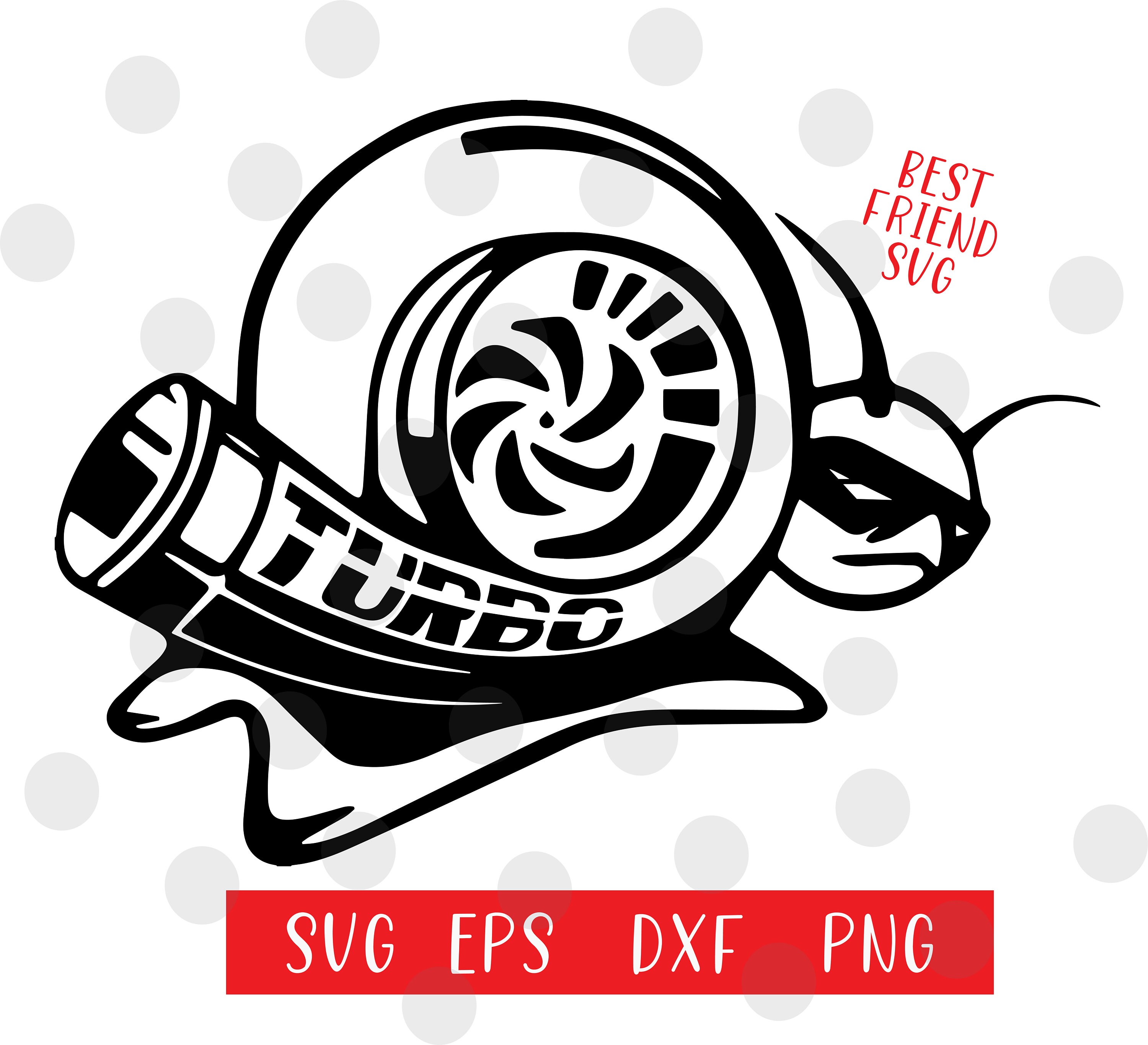 Snail Turbo Charger Logo SVG Design Mechanic Car Racing Motorcycle Auto