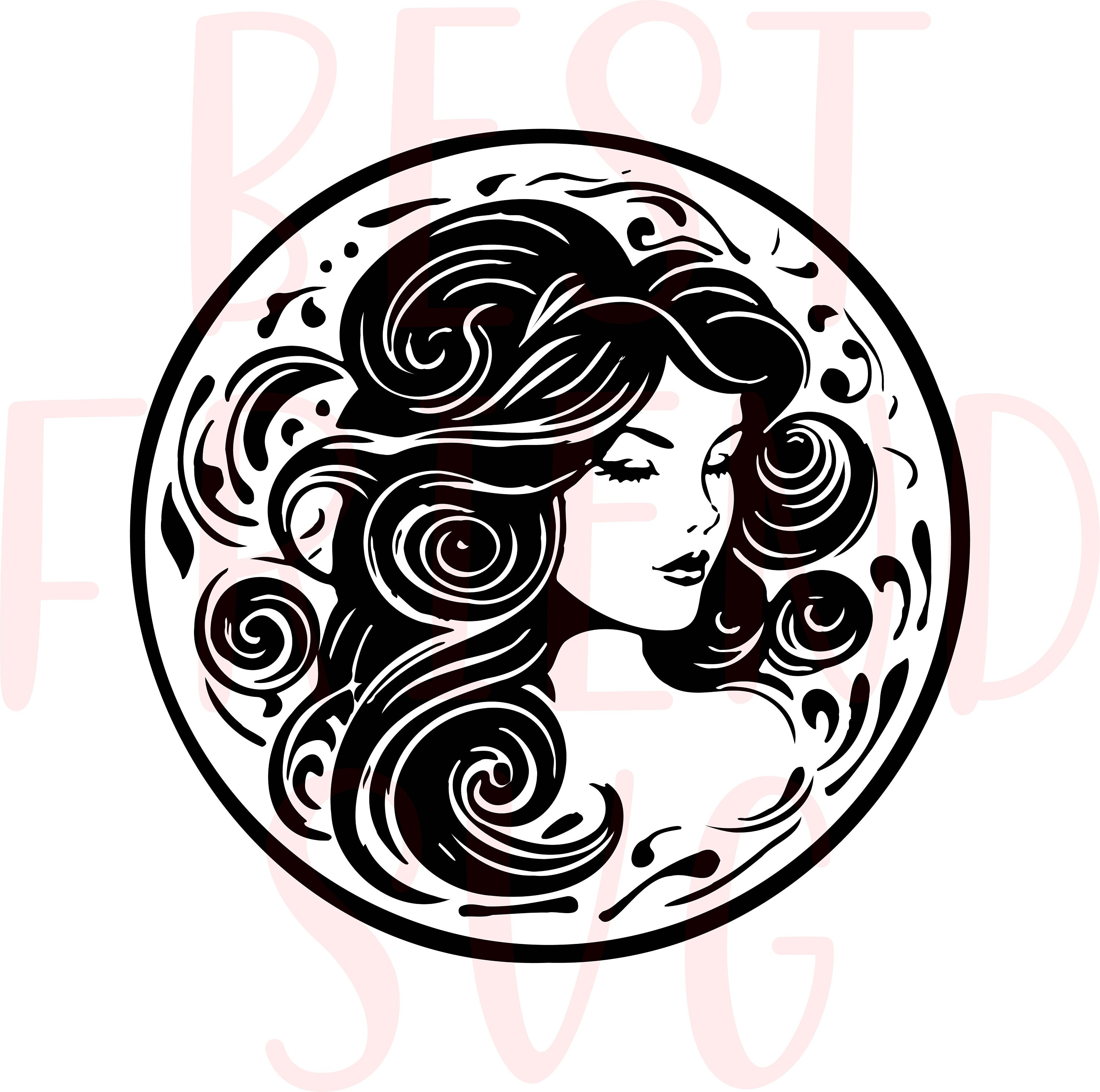 Haircut Fashion Girl Woman Silhouette SVG, Png, Eps, Dxf Hair Salon Stylist Beauty Hairdresser Svg, Graphics Logo Digital Clip Art