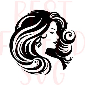 Haircut Fashion Girl Woman Silhouette SVG, Png, Eps, Dxf Hair Salon Stylist Beauty Hairdresser Svg, Graphics Logo Digital Clip Art