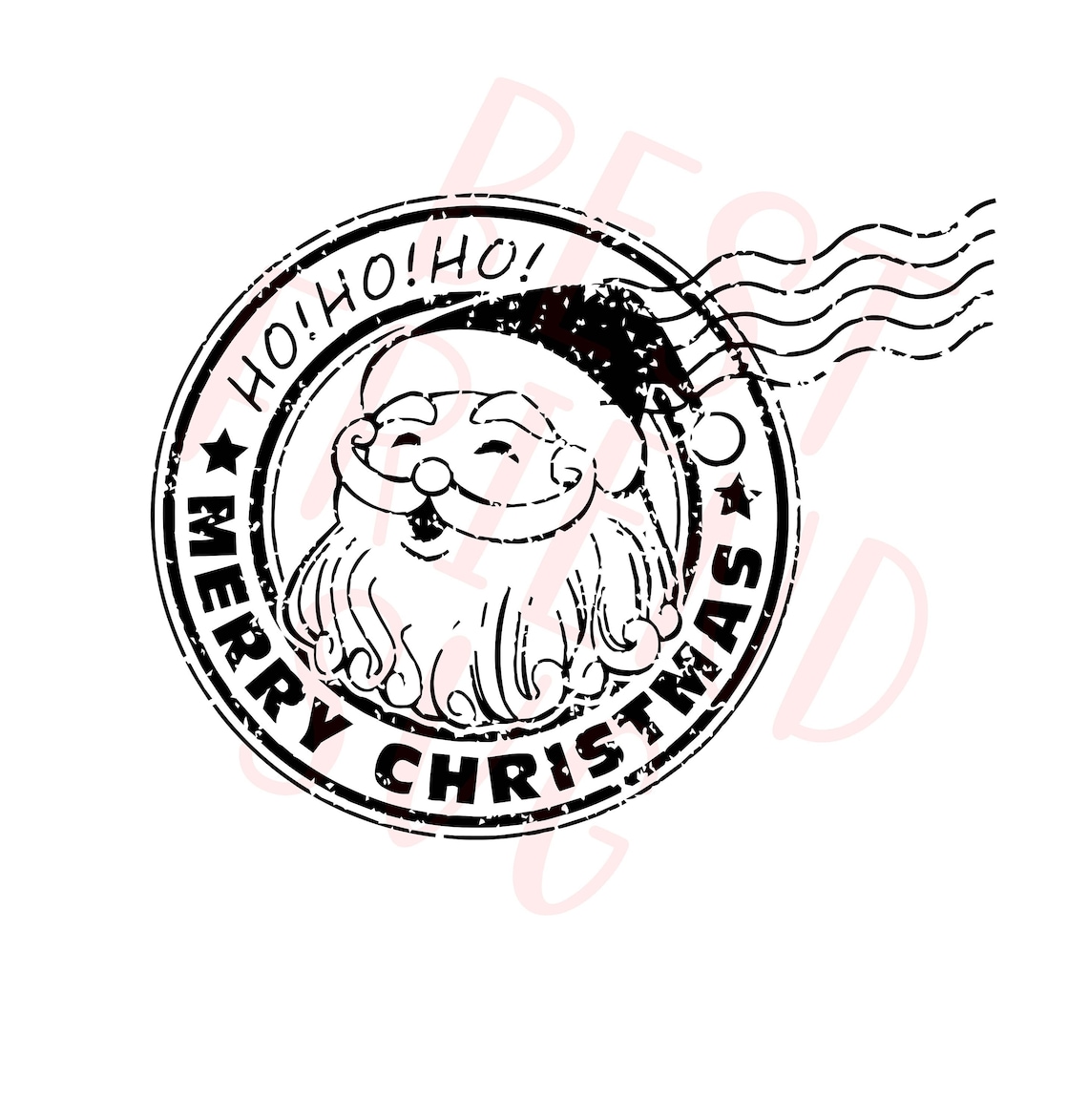 Postmark Santa Claus Christmas Seal. North Pole Air Mail Etsy UK