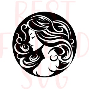Haircut Fashion Girl Woman Silhouette SVG, Png, Eps, Dxf Hair Salon Stylist Beauty Hairdresser Svg, Graphics Logo Digital Clip Art