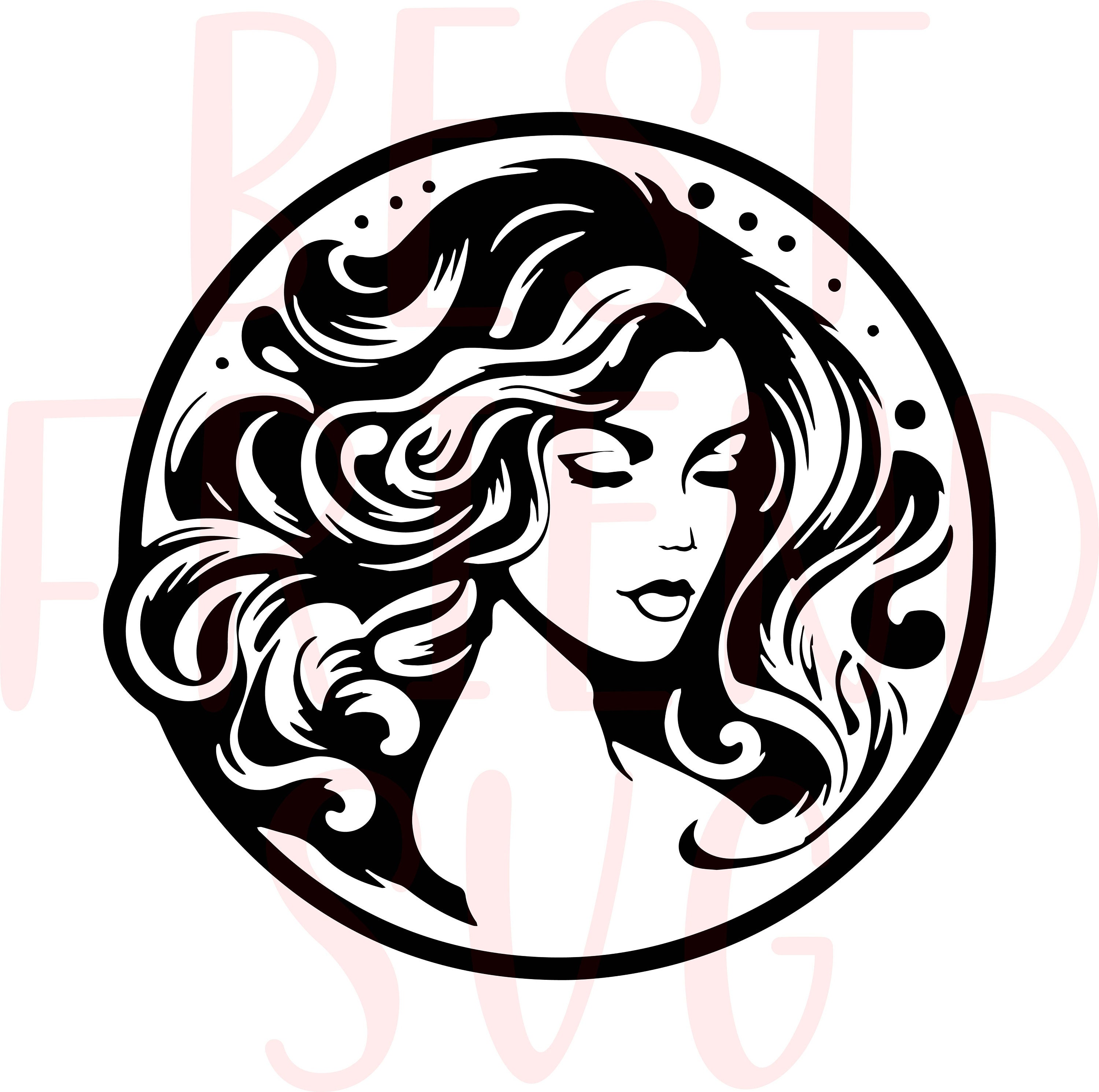 Haircut Fashion Girl Woman Silhouette SVG, Png, Eps, Dxf Hair Salon Stylist Beauty Hairdresser Svg, Graphics Logo Digital Clip Art