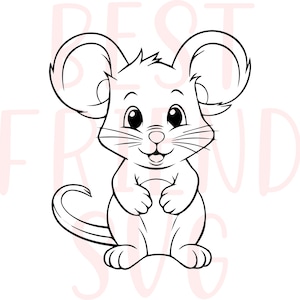 Cute mouse SVG, Sweet mouse Svg, Png, eps, dxf, silhouette, Cute mouse Clipart, Adorable Mouse Svg Files For Cricut,