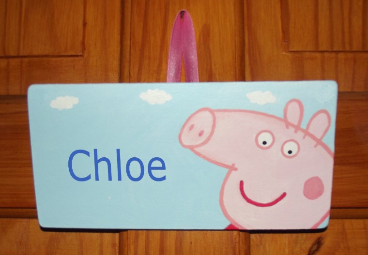 Peppa Pig Personalised Name Plaque/Childrens Name Plaque/Door | Etsy