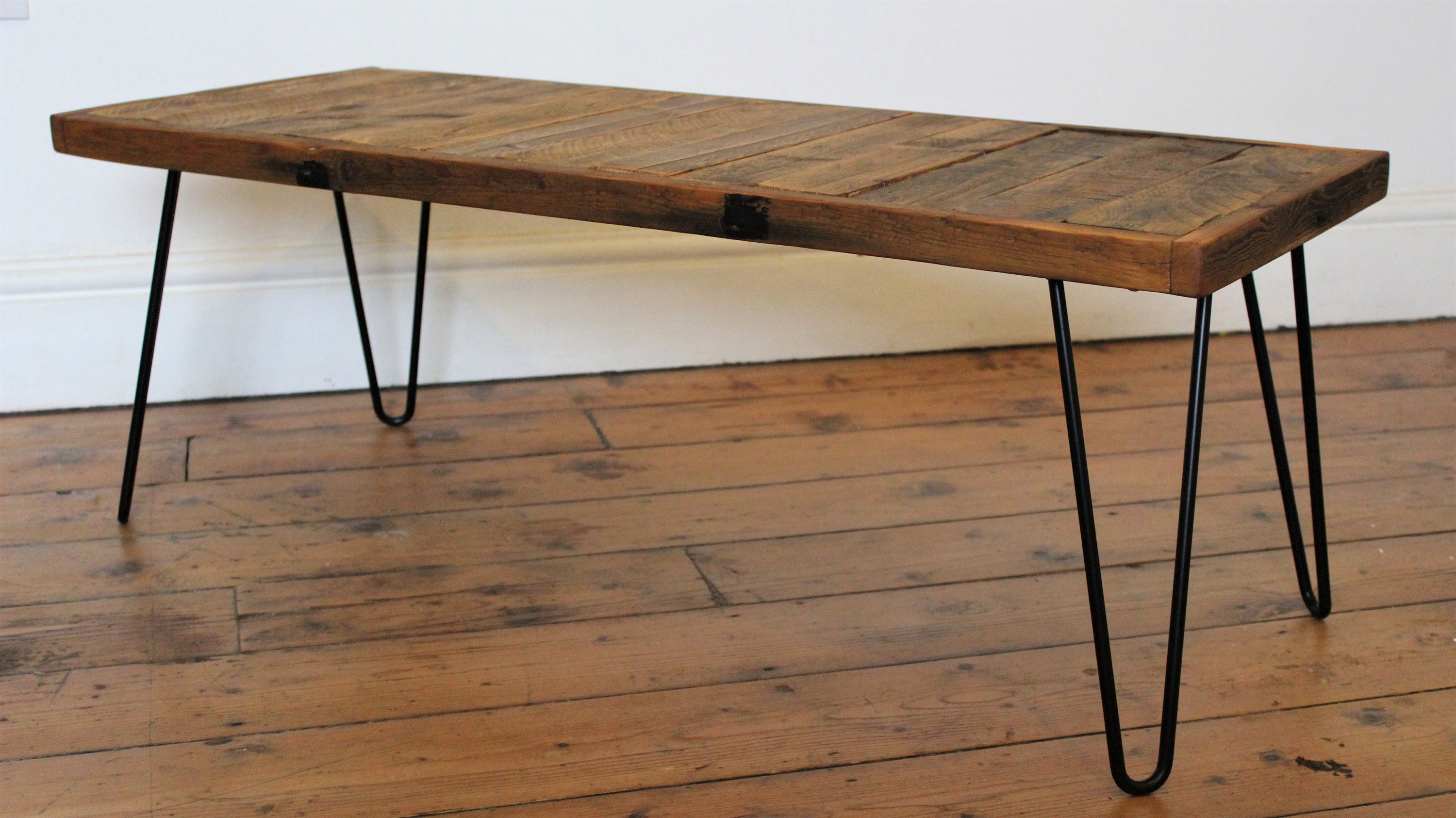 Industrial Hairpin Leg Coffee Table Side Table Handcrafted Etsy