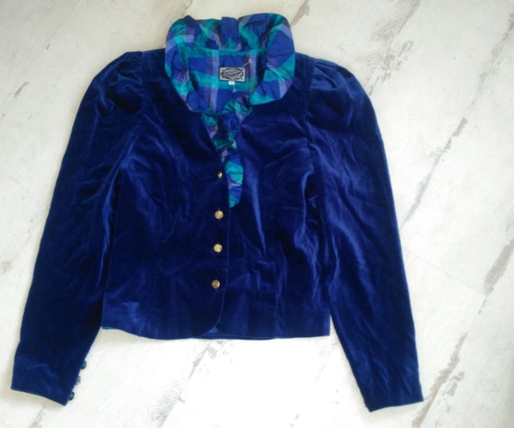 Marion Donaldson Uk12 Vintage Velvet Bolero Jacket