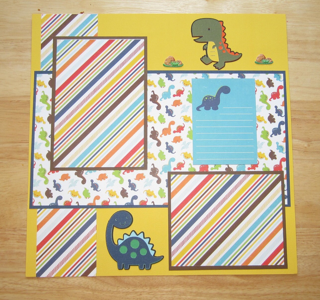 Dinosaur Scrapbook Page Dinosaur Scrapbook Layout 12 x 12 | Etsy