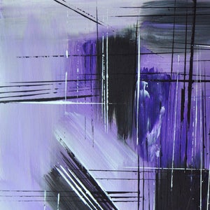 Large size, Original Abstract painting, Contemporary Modern Fine Art, Acrylic Canvas Art, Purple painting, Wall decor, 23.6 x 35.4 in image 3