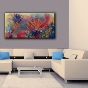 Original Abstract painting, Original abstract, Contemporary Modern Art, Acrylic Canvas Art, Canvas painting, Large size 24x 48 in / 61x122cm image 4