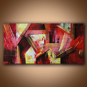 Abstract Painting, Original Abstract painting, Contemporary Modern Fine Art, Colorful Canvas Art, Large size, Wall decor,  24 x 48 in