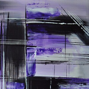 Large size, Original Abstract painting, Contemporary Modern Fine Art, Acrylic Canvas Art, Purple painting, Wall decor, 23.6 x 35.4 in image 6