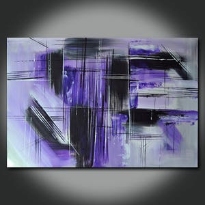 Large size, Original Abstract painting, Contemporary Modern Fine Art, Acrylic Canvas Art, Purple painting, Wall decor, 23.6 x 35.4 in