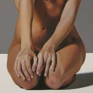 Nude woman, Erotic Painting, Nacked Female, Nude Woman Portrait, Hyperrealism, Made to Order Art, Commissioned Painting, Certificate image 3