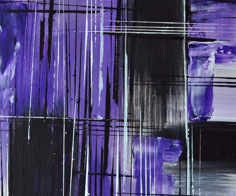 Large size, Original Abstract painting, Contemporary Modern Fine Art, Acrylic Canvas Art, Purple painting, Wall decor, 23.6 x 35.4 in image 8