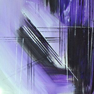 Large size, Original Abstract painting, Contemporary Modern Fine Art, Acrylic Canvas Art, Purple painting, Wall decor, 23.6 x 35.4 in image 5