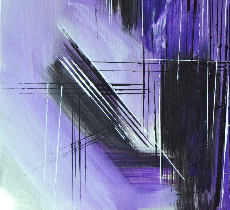 Large size, Original Abstract painting, Contemporary Modern Fine Art, Acrylic Canvas Art, Purple painting, Wall decor, 23.6 x 35.4 in image 5