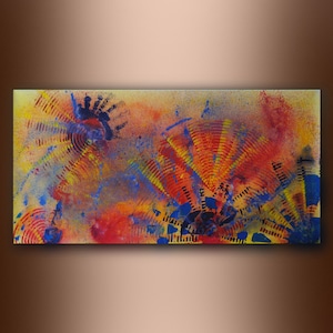 Original Abstract painting, Original abstract, Contemporary Modern Art, Acrylic Canvas Art, Canvas painting, Large size 24x 48 in / 61x122cm image 1