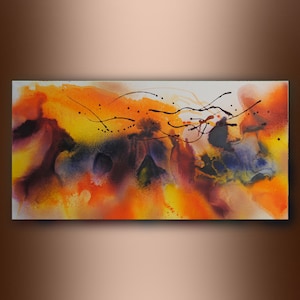 Abstract Painting, Original Abstract painting, Contemporary Modern Fine Art, Colorful Canvas Art, Large size, Wall decor,  24 x 48 in
